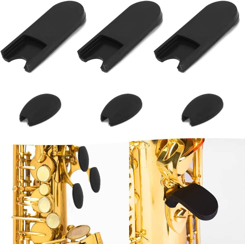 findTop 6pcs Alto Saxophone Thumb Rest - Clarinet & Tenor Saxophone Accessories (Black) - Image 1